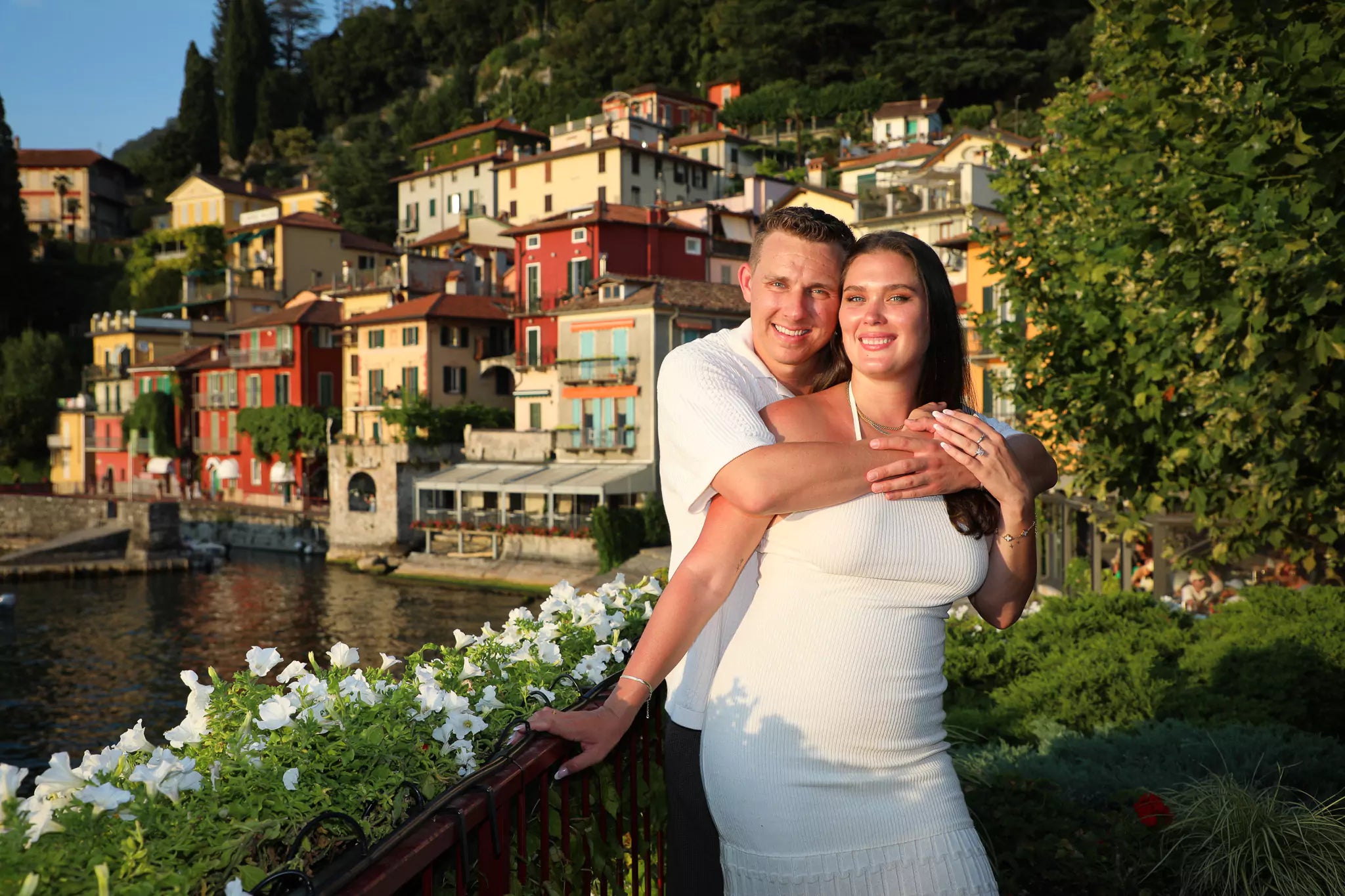 Intimate proposal in Varenna captured by a Lake Como photographer during golden hour
