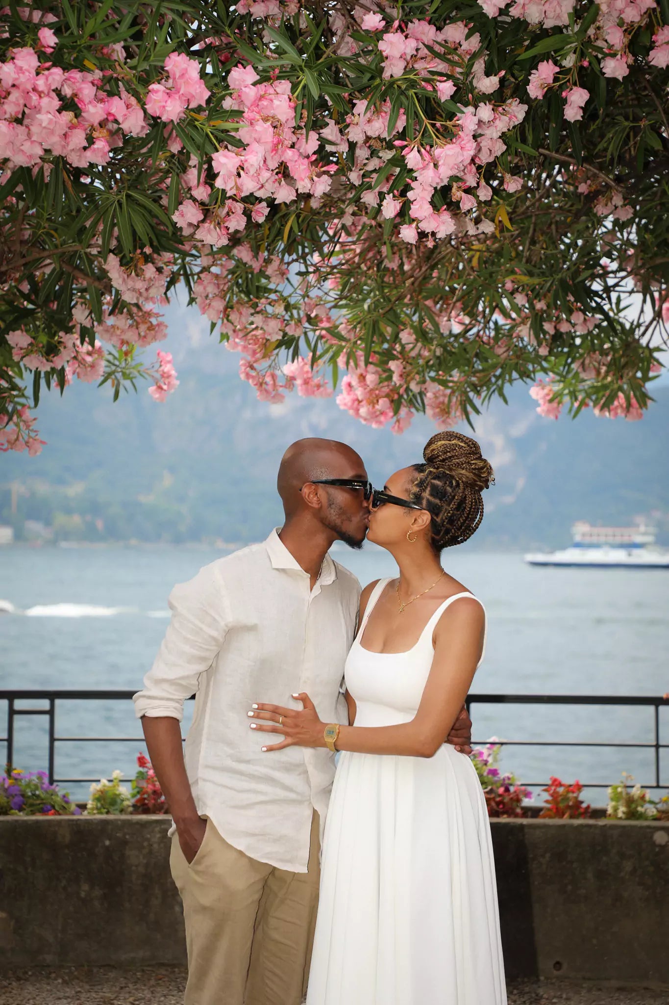 Emotional moment during Lake Como proposal captured by professional photographer