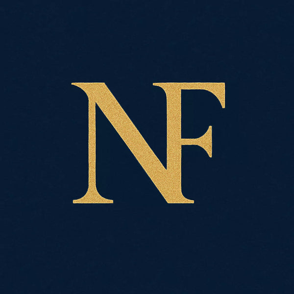Logo for NF, luxury Lake Como proposal and engagement photographer – destination wedding branding logo