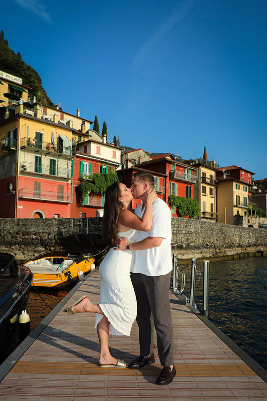 Elegant proposal photo in Varenna overlooking Lake Como