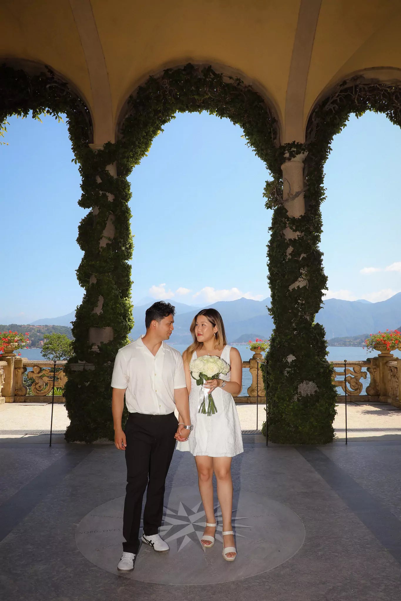 Private, intimate marriage proposal at Villa del Balbianello, Lake Como