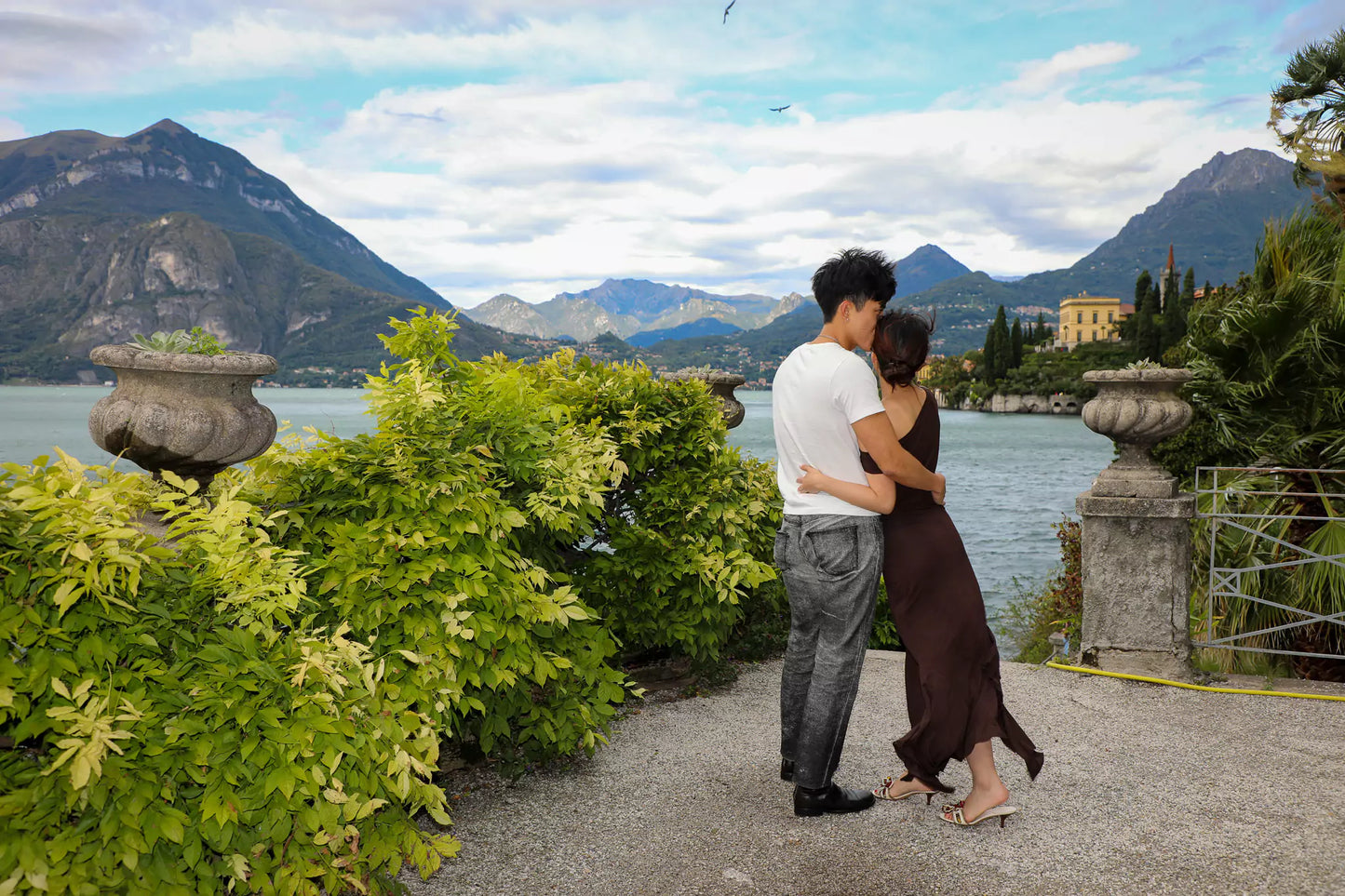 Portrait at Villa Monastero during proposal in Varenna